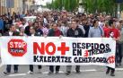 Manifiestación contra el despido de empleados de Trenasa