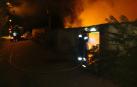 Un bombero trabaja en la extinción del fuego en Corella.