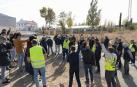 Trabajadores de Trenasa cierran la vía de pruebas de CAF en Corella