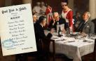 Cuadro de F. W. Elwell y menú del Hotel de Madrid, en Sevilla. biblioteca pública de nueva york