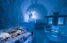 Imagen interior del Icehotel, ubicado en Suecia