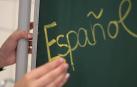 Imagen de la palabra 'español' escrita en una pizarra
