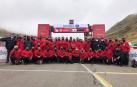 El equipo de M2 eventos que ha trabajado en la Vuelta a España el dá que la carrera llegaba a Formigal.