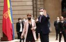 El presidente del Gobierno, Pedro Sánchez, acudió a Pamplona este viernes 13 de noviembre para reunirse con María Chivite y presentar el plan 'España Puede'.