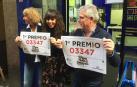 Fotos de Pamplona, Tudela y Fitero, donde ha dejado premios el sorteo de la Lotería de Navidad 2018 en Navarra.