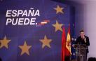 Pedro Sánchez, en la presentación en Pamplona del plan "España Puede".