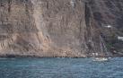 Imagen de la zona de Argaga, en La Gomera, donde se produjo un desprendimiento en su acantilado de grandes dimensiones.