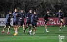 Oier y Torres, entrenando con Euskadi.