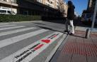 Corazones en pasos de cebra para dar impulso al consumo en Barañáin