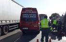 Dos heridos graves tras chocar un camión y una furgoneta en la AP-15