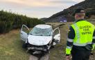 Dos heridos tras sufrir una salida de vía en la AP-15 en Iza