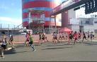 Salida de la primera carrera tras la irrupción de la covid-19