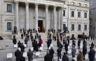 Las restricciones y el frío marcan un homenaje a la Constitución desangelado