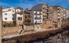 Los empleados de Construcciones Ibarrola, en los últimos días de trabajo cerca del puente de la Cárcel.