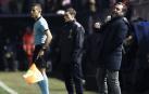 Sergio González, entrenador del Valladolid, en El Sadar.
