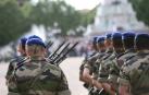 Desfile de soldados del ejército francés.