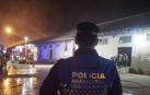 Los bomberos, en en lugar del incendio.