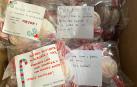 Varios de los polvorones entregados en la Misericordia.