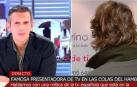 Imagen de Joaquín Prat charlando en directo con la presentadora de televisión