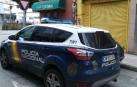 Un coche de la Policía Nacional, en una calle de Lugo.