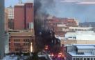 Imagen tras la explosión en el centro de Nashville.