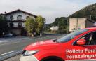 Control de tráfico de la Policía Foral en la N-121, en Ventas de Arraitz.