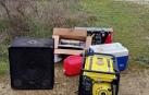 Material que habían llevado los denunciados para la fiesta en la ermita de Guirguillano