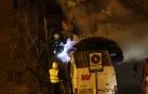Aparatoso incendio de un automóvil en Tudela