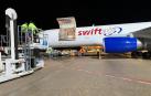 Llegada del vuelo con la primera remesa de vacunas de Pfizer/BioNTech al aeropuerto de Vitoria-Gasteiz