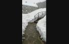 Despejada de nieve la entrada al santuario de Aralar
