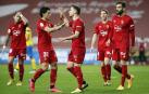 Imágenes del partido de primera ronda de Copa del Rey entre el Tomares y Osasuna, disputado en el estadio de La Cartuja.