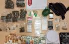 Drogas y dinero intervenido al detenido en la Txantrea.