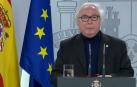 El ministro de Universidades, Manuel Castells, durante la rueda de prensa telemática