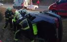 Herido tras quedar atrapado en su coche al sufrir un accidente entre Larraga y Lerín