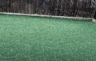 Granizo en un jardín de la comarca de Pamplona.