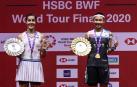 Carolina Marín y Tai Tzu-ying tras la final de las Finales del Circuito Mundial.
