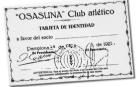 El carné 'vintage' de Osasuna