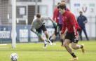 Osasuna se ejercita con seis jugadores de campo