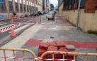 Un error vuelve a levantar parte de la acera de la calle Olite