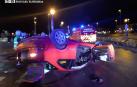 Cuatro heridos tras volcar un coche en Ardoi