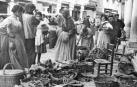 Mercado de verduras en la plaza del Torico, en Teruel, en 1909. marqués de santa maría del villa