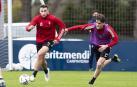 Darko Brasanac participa en una parte del entrenamiento