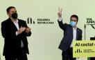 Aragonés y Junqueras celebran el resultado con sus incondicionales.