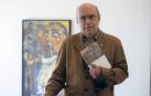 El historiador Juan José Martinena, en la presentación de su nuevo libro 'Cosas de la vieja Iruña'