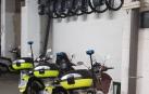 Las bicicletas de la policía, 'colgadas' desde 2019