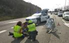 Herido leve un motorista en un accidente en la PA-30 en Sarriguren