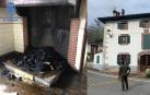 La Policía Nacional sofoca un incendio en una casa de Valcarlos