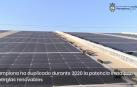 Pamplona duplicó la potencia instalada en energías renovables en 2020