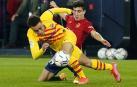 Imágenes del partido entre Osasuna y Barcelona disputado en El Sadar.