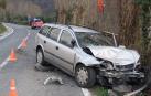 Herido leve tras sufrir un accidente de tráfico en el puerto de Ezkurra